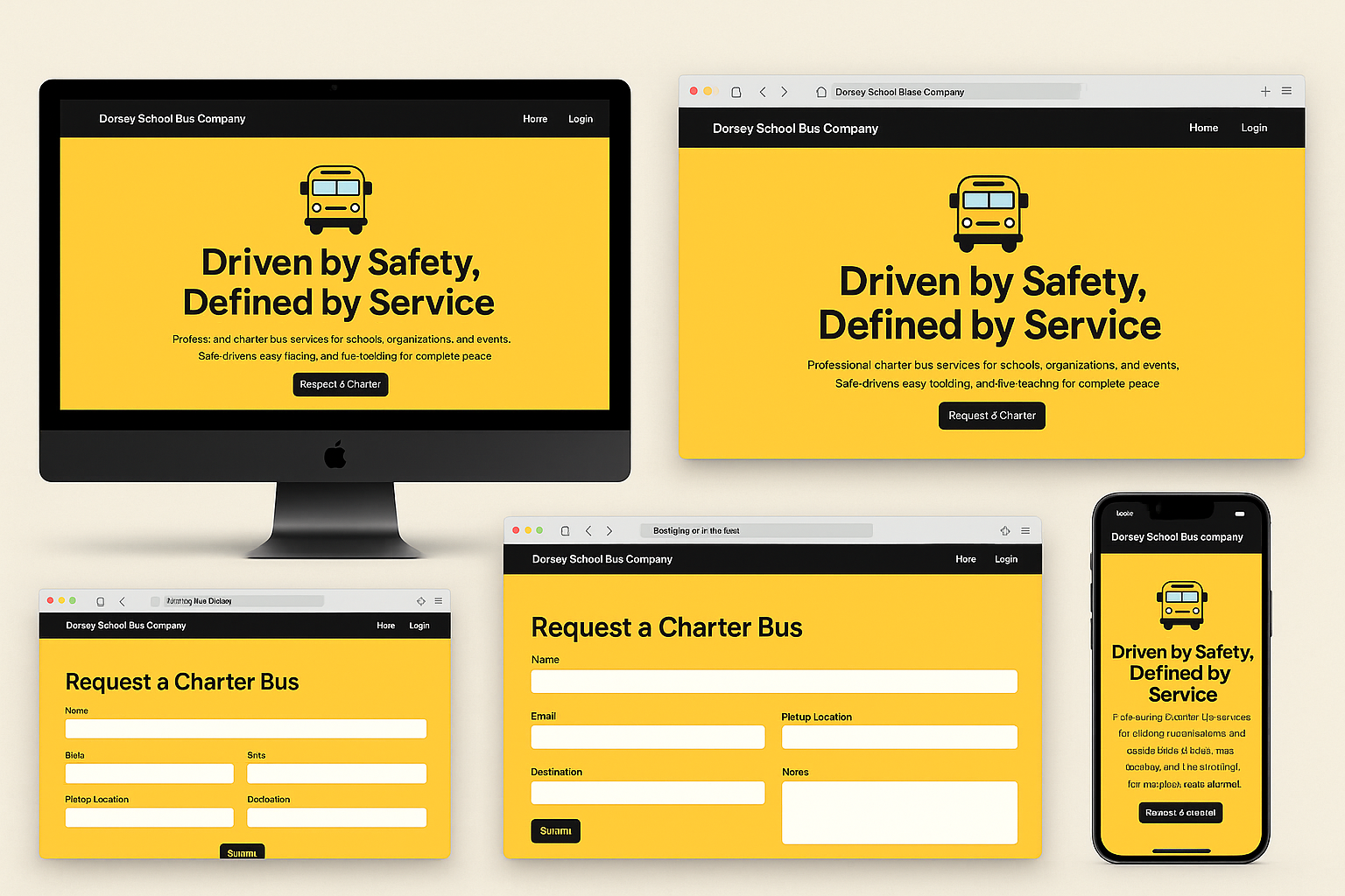 Dorsey School Bus Company website screenshot